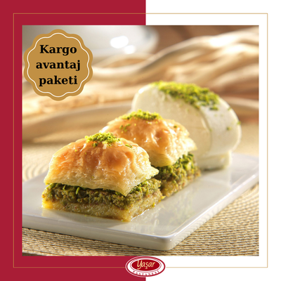 MADO - 2 KG FISTIKLI YAŞAR BAKLAVA + 2 KG HAKİKİ SADE MARAŞ DONDURMASI 3.600 TL YERİNE 3.400 TL