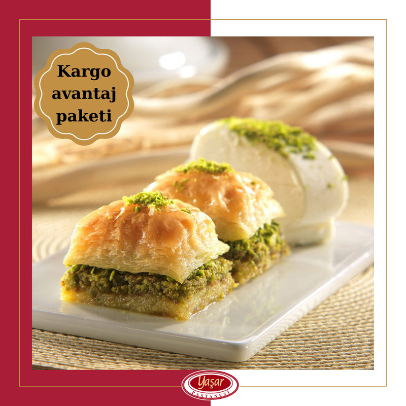 2 KG FISTIKLI YAŞAR BAKLAVA + 2 KG HAKİKİ SADE MARAŞ DONDURMASI 3.600 TL YERİNE 3.400 TL