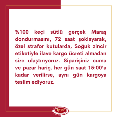 4 KG YAŞAR HAKİKİ SADE MARAŞ DONDURMASI 3.400 TL YERİNE 3.200 TL (4000 GR) - Thumbnail