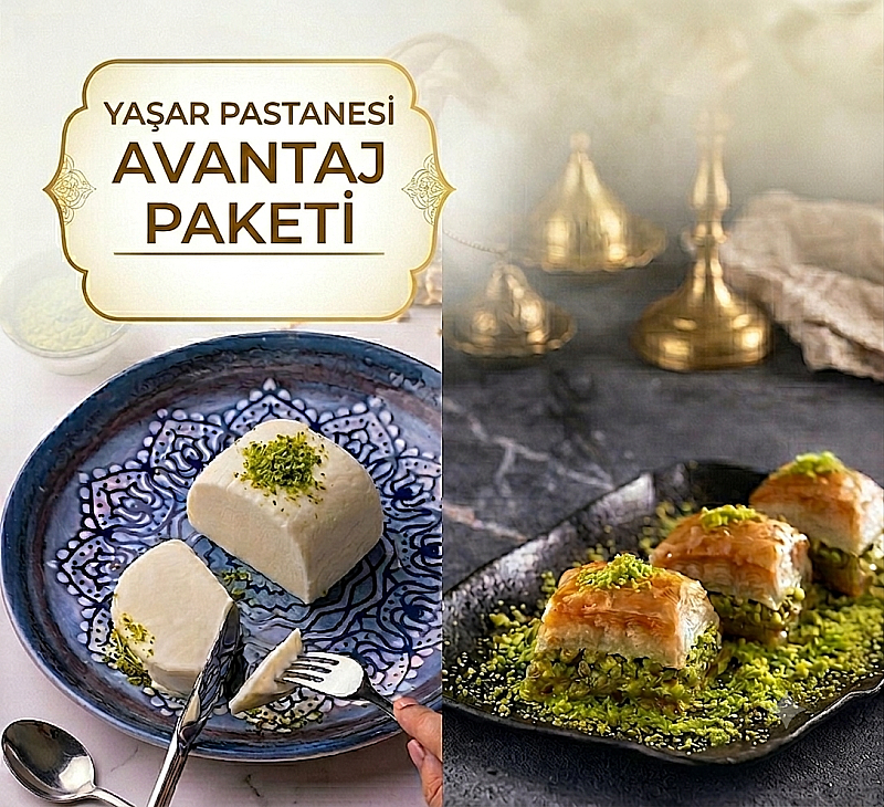 AVANTAJ PAKETİ; 1 KG YAŞAR HAKİKİ MARAŞ DONDURMASI 1 KG FISTIKLI MADO BAKLAVA 2.600 TL YERİNE 2.400 TL - 1