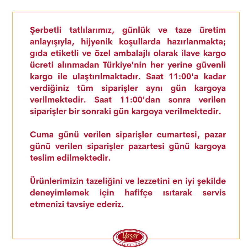 YAŞAR CEVİZLİ BAKLAVA 