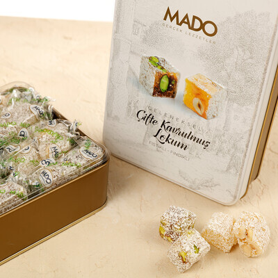 MADO - MADO ÇİFTE KAVRULMUŞ FISTIKLI-FINDIKLI LOKUM (390 GR)