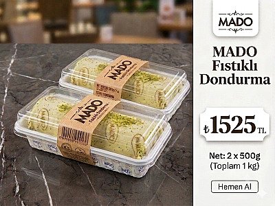 MADO 72 SAAT ŞOKLU ŞEHİRLER ARASI FISTIKLI MARAŞ DONDURMASI (1000GR) - 1