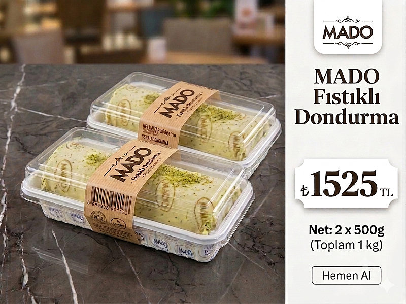 MADO 72 SAAT ŞOKLU ŞEHİRLER ARASI FISTIKLI MARAŞ DONDURMASI (1000GR) - 1