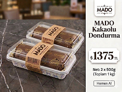 MADO 72 SAAT ŞOKLU ŞEHİRLER ARASI KAKAOLU MARAŞ DONDURMASI (1000 GR) - MADO